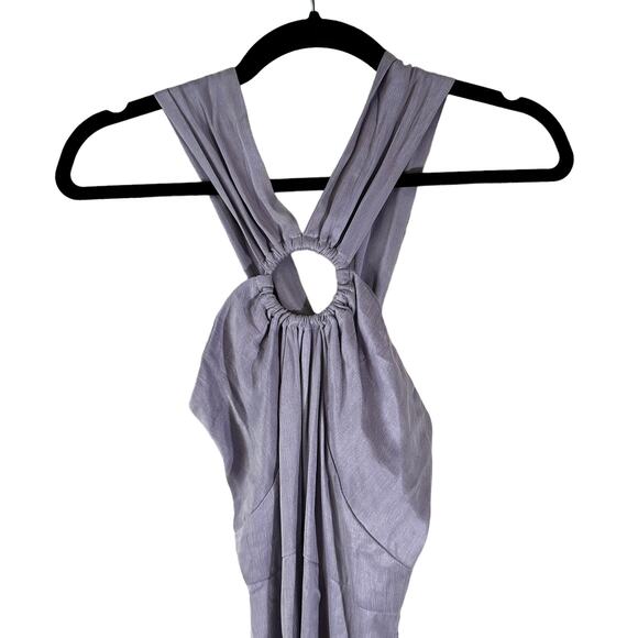 Topshop New Womens Ring Cutout Halter Neck Gown Dress Lilac 4 Y2k Fairy Coquette - Picture 7 of 11